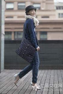 冬装周迅生活照街拍,时尚冬装演绎都市优雅风采